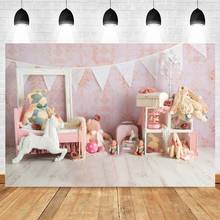 Виниловый фон для фотосъемки новорожденных и девочек с изображением интерьера комнаты куклы 2024 - купить недорого