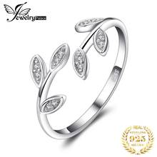 Женское серебряное кольцо в виде оливковой ветви с фианитом 2024 - купить недорого