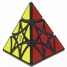 Lanlan estrela pirâmide twisty estrela 3x3 pirâmide preto cubo magico brinquedo educacional para crianças presente 2024 - compre barato
