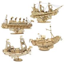 DIY 3D Wooden Puzzle Games Nautical Boat & Ship Model Toys for Children Kid Girl Birthday Gift Decorations for Home Accessorie 2024 - buy cheap