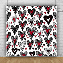 Punk Style Love Square Background Portrait Photography Home Party Photozone Decors Backdrops Studio Accessories 2024 - buy cheap