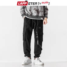 LAPPSTER-Youth Men Ribbons Vintage Harajuku Cargo Pants 2022 Overalls Streetwear Hip Hop Joggers Casual Baggy Tactical Trouser 2024 - buy cheap