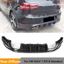 Carbon Fiber / FRP Car Rear Bumper Diffuser Lip Spoiler For Volkswagen VW Golf 7 VII Standard And GTI 2014 - 2017 4 Exhaust Tips 2024 - buy cheap