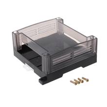 1pc Transparent Plastic Industrial Control Box Panel Enclosure Case Din Rail Project Electronic DIY PCB Shell 2024 - buy cheap