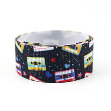 16-75mm cartoon music note print grosgrain ribbon 10/25/50yards DIY gift wrap sewing wedding decor ribbon 2024 - buy cheap