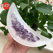 13-14cm 1pcs Natural plaster Crystal Bowl Carved Moon Decorative gypsum Stone Healing Reiki Gemstone Gift Decor Home 2024 - buy cheap