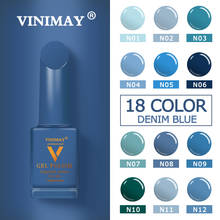 VINIMAY 18 Color Jeans Blue Gel Nail Polish Varnish Nail UV Soak Off Gellak Gelpolish Nail Art Primer Manicure Nails Gel Lacque 2024 - buy cheap