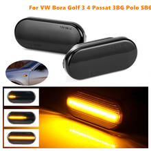 2X Dynamic LED Fender Light Side Marker Lamp For VW Golf 3 4 MK3 MK4 Passat 3BG Polo 6N 9N Bora Vento Sharan Lupo Ford SEAT  2024 - buy cheap