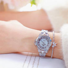 Alta qualidade relógio de pulso feminino diamante relógio de quartzo strass retro marca relógio de pulso para senhoras bayan kol saati 2024 - compre barato