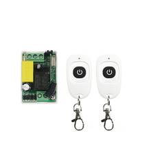 Wireless remote controlling  switch  RF  AC 220 V  10 A  1CH   2* Transmitter 1* Receiver  Momentary. Toggle .Latched Adjustable 2024 - buy cheap