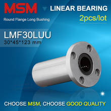LMF30LUU-cojinete lineal de brida redonda doble y larga, buje de eje de 30mm, SMF30GWUU/LHFRW30 (dr30 D45 L123), piezas CNC, 2 uds. 2024 - compra barato
