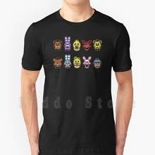 Camiseta Animatronic madry Diy, 100% algodón, tamaño grande, cinco noches en 2024 - compra barato