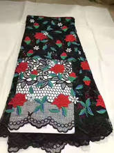 Tela de encaje africano soluble en agua, bordado popular de flores a la moda, soluble en agua, tela de encaje nigeriano, vestido, diseño de falda 2024 - compra barato