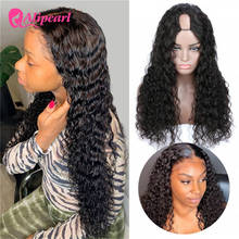 AliPearl U Part Wig Deep Wave Human Hair Wig For Black Women 180% Density Natural Color Remy Glueless U Shape Wigs AliPearl Hair 2024 - buy cheap