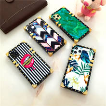 Capa vintage de lábios flor para samsung, galaxy s20 plus s21 ultra s8 s9 s10 note 20 ultra a12 a71 a42 a51, capa quadrada de celular 2024 - compre barato