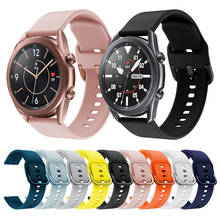 Pulseira de relógio de silicone para samsung galaxy watch 3 lte pulseira de pulso para samsung watch3 45mm 41mm ativo 2 substituir pulseira 2024 - compre barato