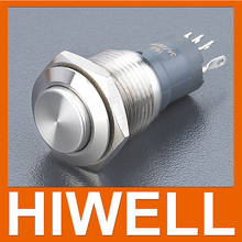Metal pushbutton switch 16mm diameter  Momentary type 1NO1NC high round IP67 2024 - buy cheap