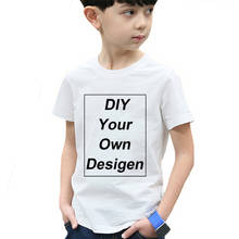 Ваш собственный дизайн логотипа/изображение заказной печати футболка DIY футболка с коротким рукавом Повседневная футболка дети топы тройники 2024 - купить недорого