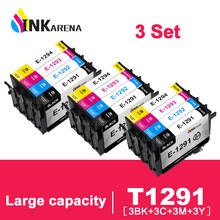 INKARENA 3set T1291-T1294 4 Cor Cartuchos de Tinta Compatíveis para Epson SX445W SX525WD SX535WD SX620FW BX925FW Escritório B42WD BX305F 2024 - compre barato