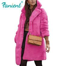 Solid Faux Fur Coat Women 2019 Autumn Winter Coat Women Warm Soft Fur Jacket Female Plush Overcoat Casual Outwear Teddy Coat 2024 - buy cheap