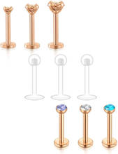 Forward Helix Earring 16G 6mm 8mm Tragus Cartilage Earring Stud Internally Threaded Body Piercing Jewelry 2024 - buy cheap