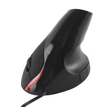 Mouse vertical ergonômico com fio usb, mouse para jogos de escritório com 5 botões óptico 1200dpi para computador e laptop 2024 - compre barato