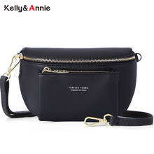 Multi-functiona Women Fanny Pack Ladies Messenger Shoulder Chest Bag Female Fashion Soft Leather Waist Bag Women's Bum Pochete 2024 - buy cheap