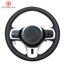 LQTENLEO Black Genuine Leather DIY Hand Sew Car Steering Wheel Cover For Mitsubishi Lancer 10 EVO Evolution 2024 - buy cheap