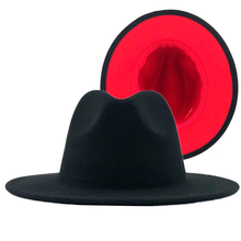 Sombrero de fieltro de lana para hombre y mujer, sombrero de fieltro de Jazz con ala ancha, Panamá, Trilby, color negro, exterior, Unisex, 56-58-60CM 2024 - compra barato
