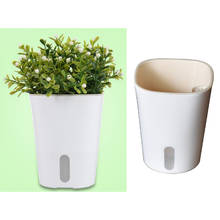 Self Watering Plastic Planter Modern Decorative Small Planter Pot for Aloe Herbs 2024 - buy cheap