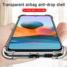 Airbag Phone Case For Xiaomi Redmi Note 10 Pro Max Note 10s 10 Cover Clear Transparent Shockproof Cover for Redmi k40 Pro 9 Case 2024 - buy cheap