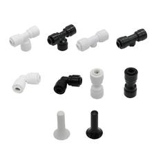 Garden Irrigation System 1/4" Interface Slip-lock Quick Connector Tee Elbow Straight Adapter End Plug Water Pipe Joint 100 Pcs 2024 - buy cheap