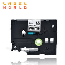 Label World TZe-211 6mm label tape  Black on White tape  Compatible for brother P-touch TZ Tze label tape 2024 - buy cheap