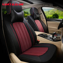 Caralfaiate capa de assento de carro, couro & couro, estilo para cadillac xt5, acessórios de conjunto, suporte de almofada de carro 2024 - compre barato