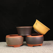 Purple Sand Flower Pot With High Quality Yixing Qing Cement Simple Type Succulent Flowerpot Miniature Bonsai Pots 2024 - buy cheap