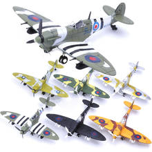 6Pcs Different 22*18CM Assemble Fighter Model Toys Building Tool Sets Aircraft Diecast 1/48 Scale War-II Spitfire Gift for Boy 2024 - buy cheap