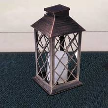 Vintage Garden Solar Powered LED Candle Table Lantern Hanging Light Outdoor Yard Lamp Classical Lighting Decoration K9FB 2024 - buy cheap