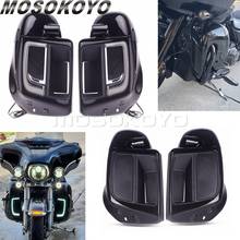 Vivid Black Plastic LED Lower Vented Leg Fairing Glove Box For Harley Touring & Trike Road King Street Electra Glide Ultra FLTR 2024 - buy cheap