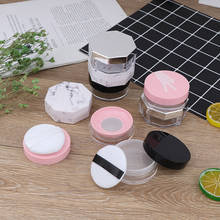 11types Cosmetic Travel Makeup Jar Sifter Container Portable Plastic Powder Box Handheld Empty Loose Powder Pot With Sieve Puff 2024 - buy cheap