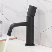 Bathroom Basin Faucet Brass Cold / Hot Mixed Basin Sink Faucets Black Kitchen Faucet 2024 - buy cheap