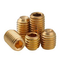 Solid Brass Grub Screw Cup Point Hex Socket Set Screws bolts M3 M4 M5 M6 M8 M10 2024 - buy cheap
