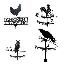 Stainless Steel Weather Vane with Animal Figurine Garden Stake Ornament 2024 - buy cheap