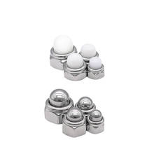 3pcs M4 M5 M6 M8 M10 M12 metal cover round head hex nuts cover mother hexagon hood decoration lock nut stainless steel 2024 - buy cheap