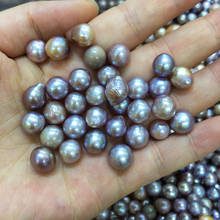 Colgante de perlas de agua dulce naturales, forma redonda, para fabricación de joyas, DIY, accesorios para collar, fabricación gratuita, 9-10mm 2024 - compra barato
