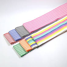 Width 6cm rainbow color wavy elastic band webbing pants waistband rubber band flat accessories elastic pants belt 2024 - buy cheap