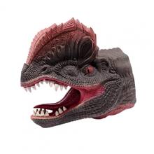 Luva de borracha macia para simulação de tiranossauro, fantoche de mão para presente de natal 2024 - compre barato