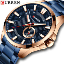 New CURREN top Luxury Brand business wristwatch fashion sports full steel men's watch Casual quartz date male clock reloj hombre 2024 - buy cheap