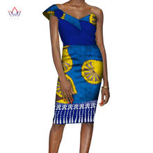 African Dresses For Women Fashion Africa 2021 Knee length cotton dress Dashiki Plus Size short Dress ankara dresses WY3351 2024 - buy cheap