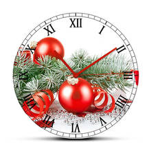 2020 Merry Christmas Wall Clock Christmas Ornament Holiday Rustic Favors Wall Decor Modern Hanging Clock Watch Housewarming Gift 2024 - buy cheap