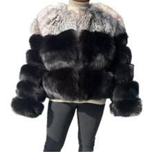 Women Winter Fashion Mixed Color Faux Fox Fur Coat Jacket Luxury Thick Warm Faux Fur Jacket Imitation Fur Short Coat 2024 - buy cheap